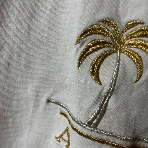 90s Vintage Aruba Destination T Shirt Adult White Small S Tee - Picture 8 of 14